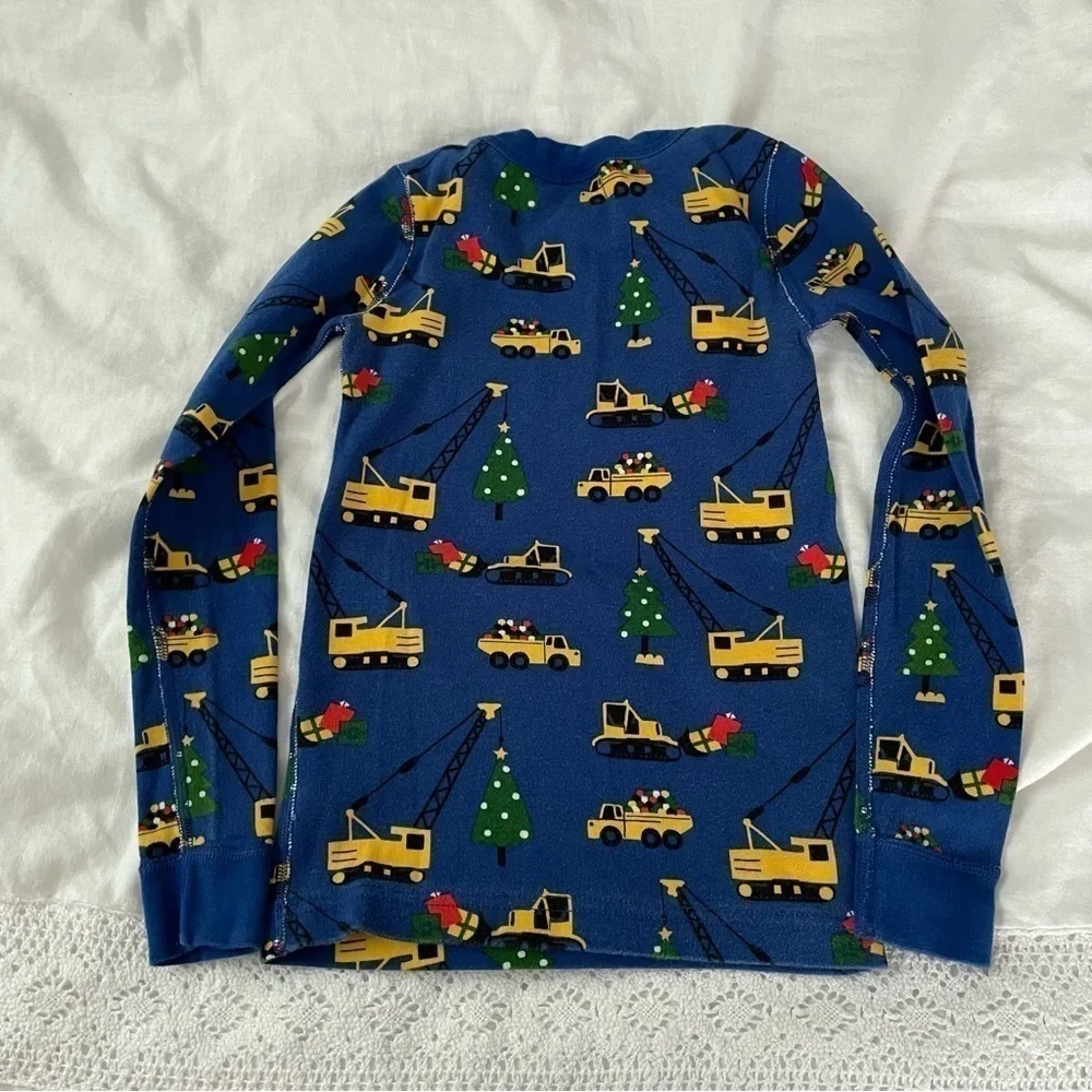 Hanna Andersson Sz 8 (130 cm) Vehicles Christmas Tree pj top Pajama organic